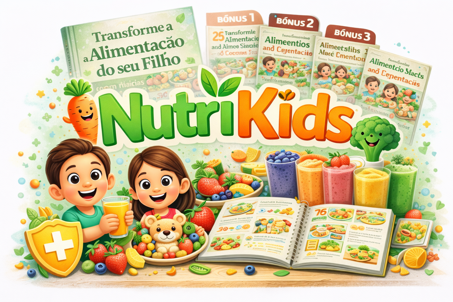 Marmita infantil saudável e colorida